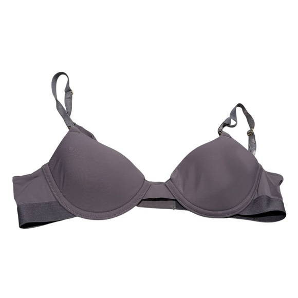 PEPPER  Ultimate Contour T-shirt Demi Bra Gray Women's Size 34AA Small chested - Picture 2 of 9